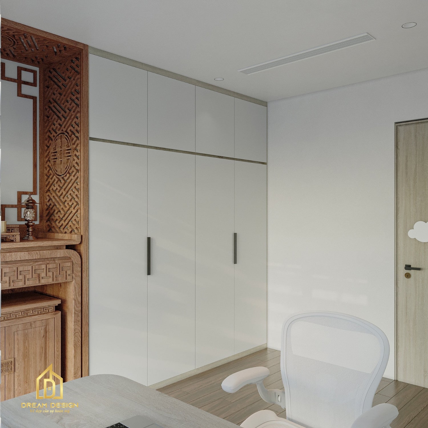 Bố trí hợp lý tạo sự kết hợp hài hòa giữa hai không gian
